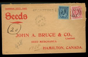 ?BULL MOOSE HILL, N.B. Registered Edward iss RPO's 1910 Canada cover