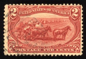 US Scott 286 Used 2c copper red Farming in the West Lot M1100x bhmstamps
