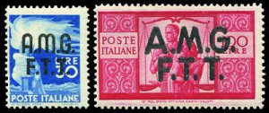 Trieste A - Democratic Lire 30 and 100