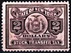 New York State $2.00 Stock Transfer Stamp (Used)