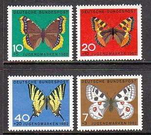 Germany Butterflies B380-B383 MNH VF 