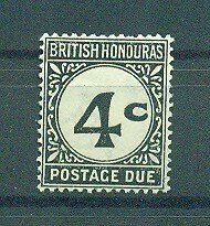 British Honduras sc# J3 mh cat value $2.50