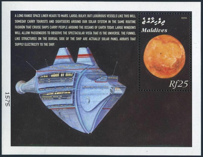 Maldives 2417-2418 af,2419-2420 sheets,MNH. Mars colony of the Future,2000.