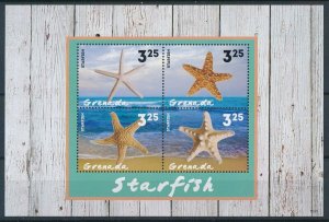 [109067] Grenada 2015 Marine life starfish Mini sheet MNH