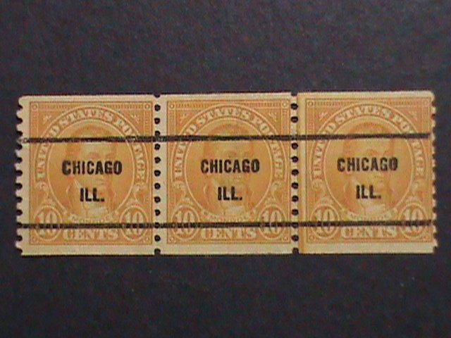 ​UNITED STATES 1923 SC#603  99 YEARS OLD STAMP-MONROE-PRECANCEL BLOCK VF