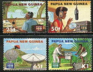 Papua New Guinea Scott 902-05 MNHOG Radio Centenary Set - SCV $3.95