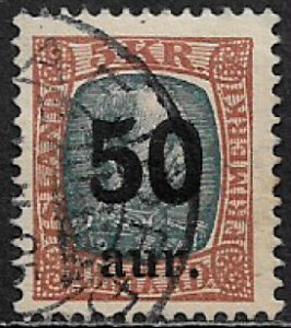 Iceland #138 Used Stamp - King Christian IX Overprint