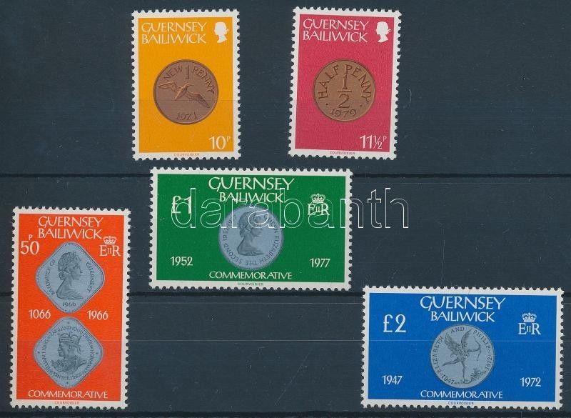 Great Britain - Guernsey stamp Coins set MNH 1980 Mi 199-203 WS111348