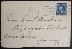 USA Chicago Cover to Germany 1913. 5c rate Washington