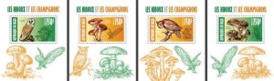 Niger - Owls & Mushrooms - 4 Stamp Set - 14A-219