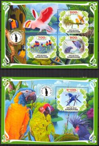 Gabon 2019 Birds Parrots Sheet + S/S MNH