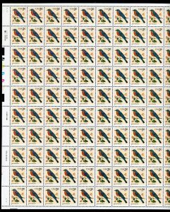 3033 Bluebird Sheet of 100 3¢ Stamps MNH 1996