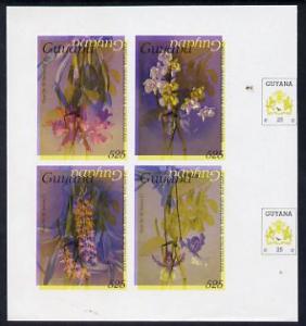 Guyana 1985-89 Orchids Series 2 Plate 46, 55, 57 & 81...