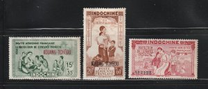 France Offices In China Kwangchowah CB1-CB3 Set MH Overprints