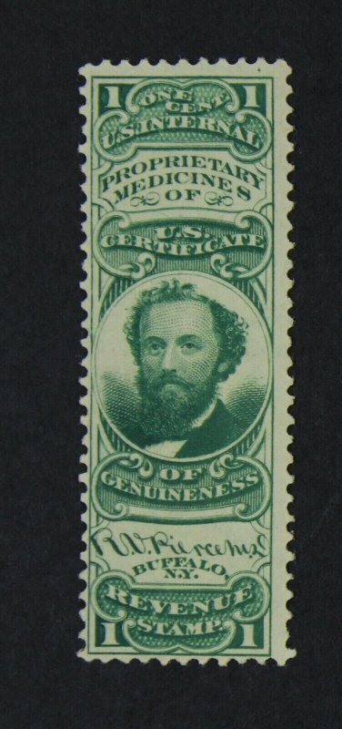 RS189d R.V. Pierce. Wmk paper. F-VF, sound. CV $27.50. 