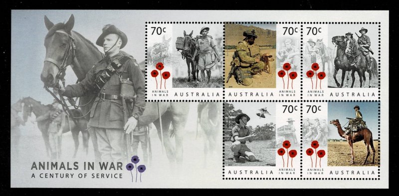 Australia 2015 Animals in War M/s MNH