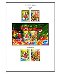 COLOR PRINTED CHRISTMAS ISLAND 2011-2020 STAMP ALBUM PAGES (55 illustr. pages)