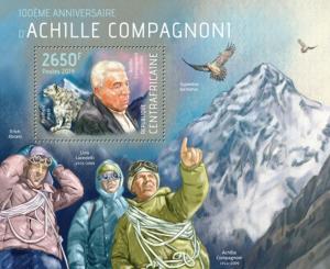 CENTRAFRICAINE 2014 SHEET ACHILLE COMPAGNONI MOUNTAINEERS MOUNTAIN CLIMBERS