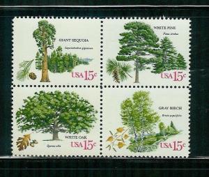 #1764-67 American Trees Block/4 CV$1.25