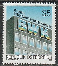 1986 Austria - Sc 1375 - MNH VF - 1 single - Federal Chamber of Commerce