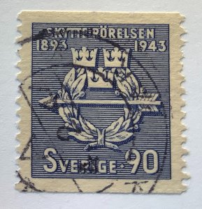 Sweden 1943 Scott 343 used -  90o, National Voluntary Rifle Association