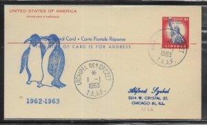 French Antarctic Territory FSAT 1962-1963 T.A.A.F. Cancel (*sch*)