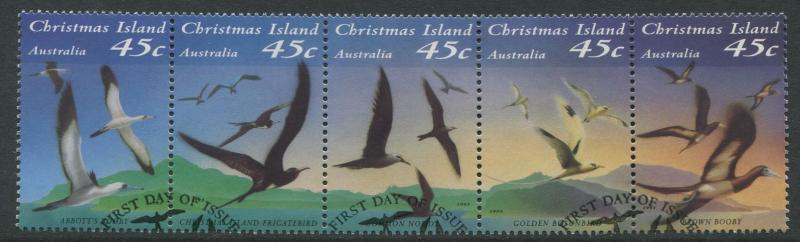 INAUGURAL AUSTRALIA POST ISSUE 1993 - USED SE-TENANT STRIP OF FIVE