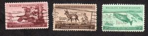 USA 1077-79 - Used-NH - Wildlife Conservation