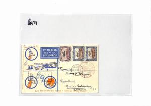 BH71 1932 SOUTH WEST AFRICA Registered Airmail Cover GERMANY 