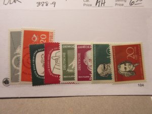 GERMANY DDR Scott 379-80, 381-2, 383-4, 388-9 MINT HINGED Cat $6.50