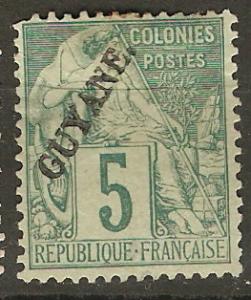French Guiana 21 Cer 19 MNG F/VF 1892 SCV $45.00     