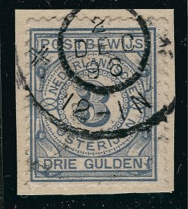 Netherlands Mi PW4 Postbewijs VF Used Cat $137.50....tough stamp!