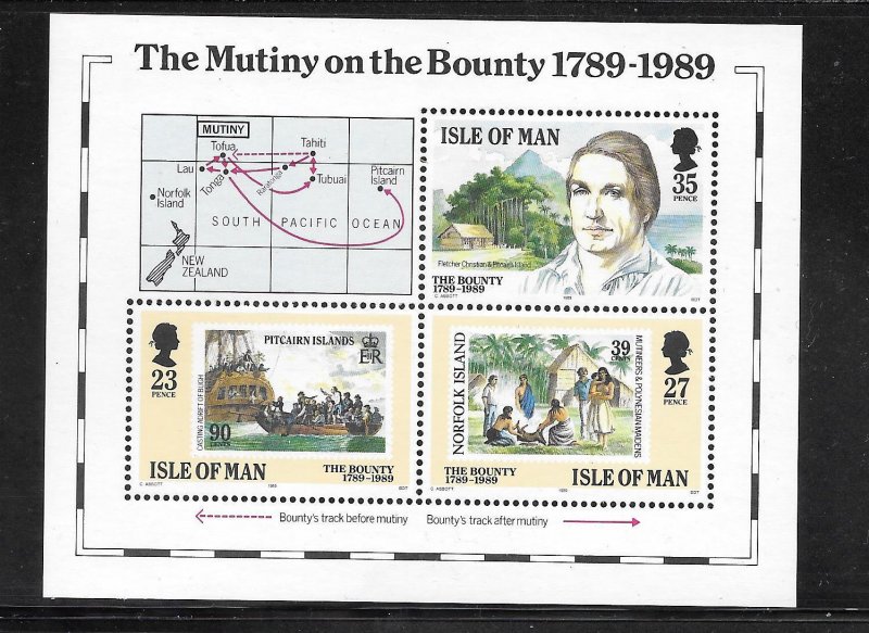 Isle of Man #394 MNH Mutiny on the Bounty,  Souvenir Sheet (12850)