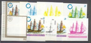 Guinea Eq. Mi.654/ 9 MNH values Sailing ships/proofs