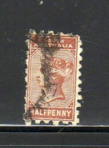 AUSTRALIA-SOUTH AUSTRALIA  #76      1/2p  QUEEN VICTORIA   F-VF  USED