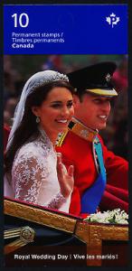 Canada 2478a Booklet MNH Royal Wedding Day, Prince William & Catherine