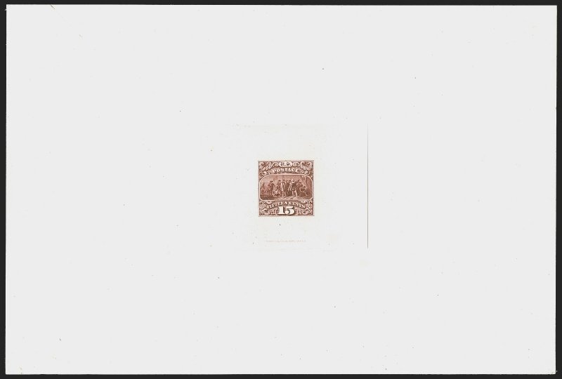 MOMEN: US #118TC1g LARGE DIE TRIAL COLOR PROOF ON INDIA 212*143mm LOT #95666-1*