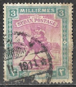 Sudan 1903 Used Stamp Scott #19 Camel Postman 3 Milliemes