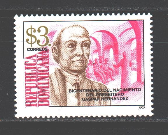 Dominican Republic. 1998. 1937. Independence Fighter, Priest. MNH.