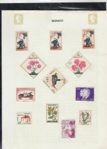 monaco stamps page ref 16859 