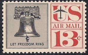 C62 13 cents Liberty Bell Stamp Mint OG NH VF