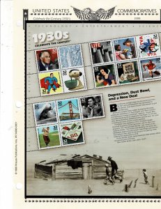 Celebrate the Century 1930s 32c US Postage Sheet #3185 VF MNH