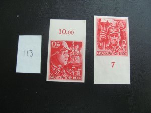 Germany 1945 MNH  SC B292-293  IMPERF. SET XF 90+ EUROS (113)