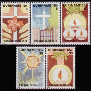 SURINAM 1984 - Scott# B309-13 Easter Set of 5 NH