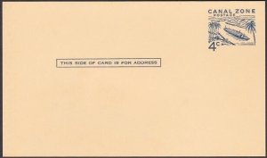 CANAL ZONE Postal Stationery : postcard 4c unused..........................a2498