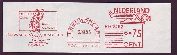 Meter cut Netherlands 1986 Window pane