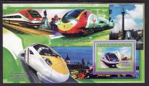 Guinea- 13id7-unused NH sheet-Trains-Locomotives-2006-