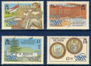 FALKLAND ISLANDS 2015 Magna Carta; Scott 1138-41, SG 1316-19; MNH
