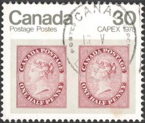 Canada SC#755 30¢ 1857 1/2d Queen Victoria Stamps Pair (1978) Used
