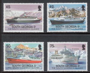 SOUTH GEORGIA 2004 Merchant Ships; Scott 303-06, SG 386-89; MNH